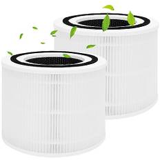 2 Stück Core 300 Filter Ersatzfilter, Luftreiniger Replacement Filter für LEVOIT Core 300, Core 300-RF, Core 300S, 3-in-1 H13 HEPA, Hocheffiziente Aktivkohle
