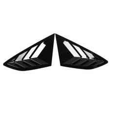 Pair of Rear Side Window Louver Cover Left Right Rear Window Air Vent Scoop Shades Cover for S5 F5 svart