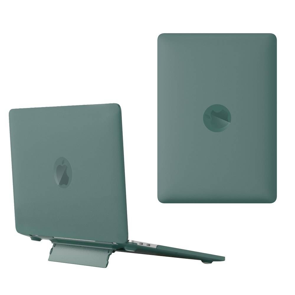 MacBook Air 15 M5/M4/M3/M2 (2026/2025/2024/2022) - Hard cover til front og bagside med Kickstand - Midnatsgrøn