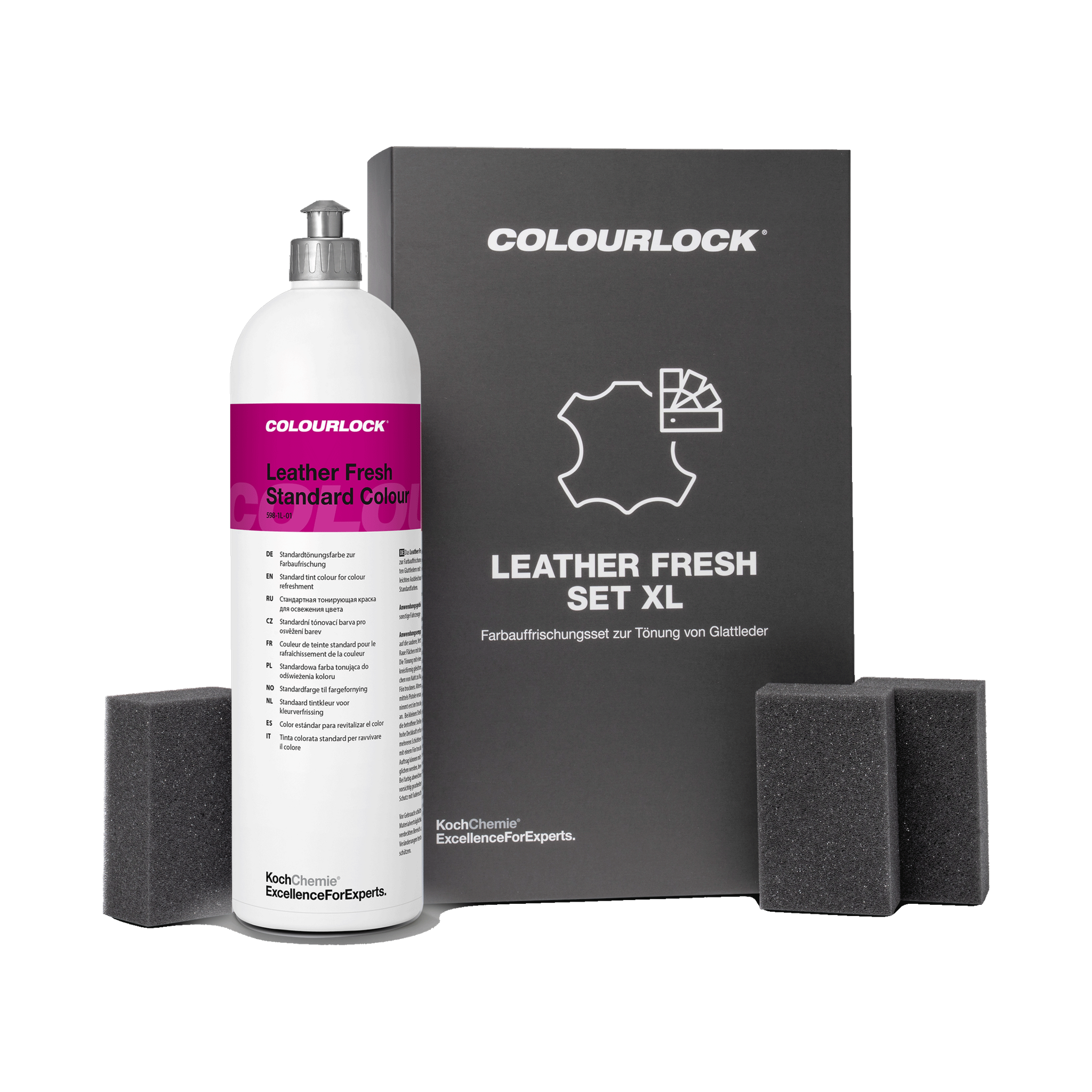 COLOURLOCK "Leather Care Sets" (VW) — Care & Repair Sets for VW - Set XL / VW / Leather Fresh Set XS Volkswagen Chocolate
