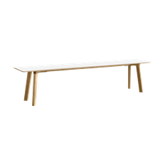 HAY CPH215 Deux 2.0 bänk 200 cm Pearl white-lacquered oak - Vit