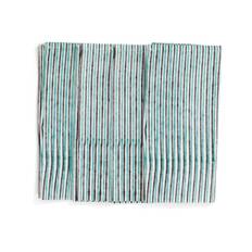 STRIPE Bomullsservett - Turkos & Grå, 4-Pack 50x50cm