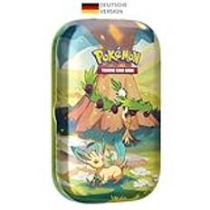 Pokémon-samlarkortspel: Mini-tin-box färgglad Paldea: Olithena & Folipurba (2 boosterpaket, 1 klistermärkesark)