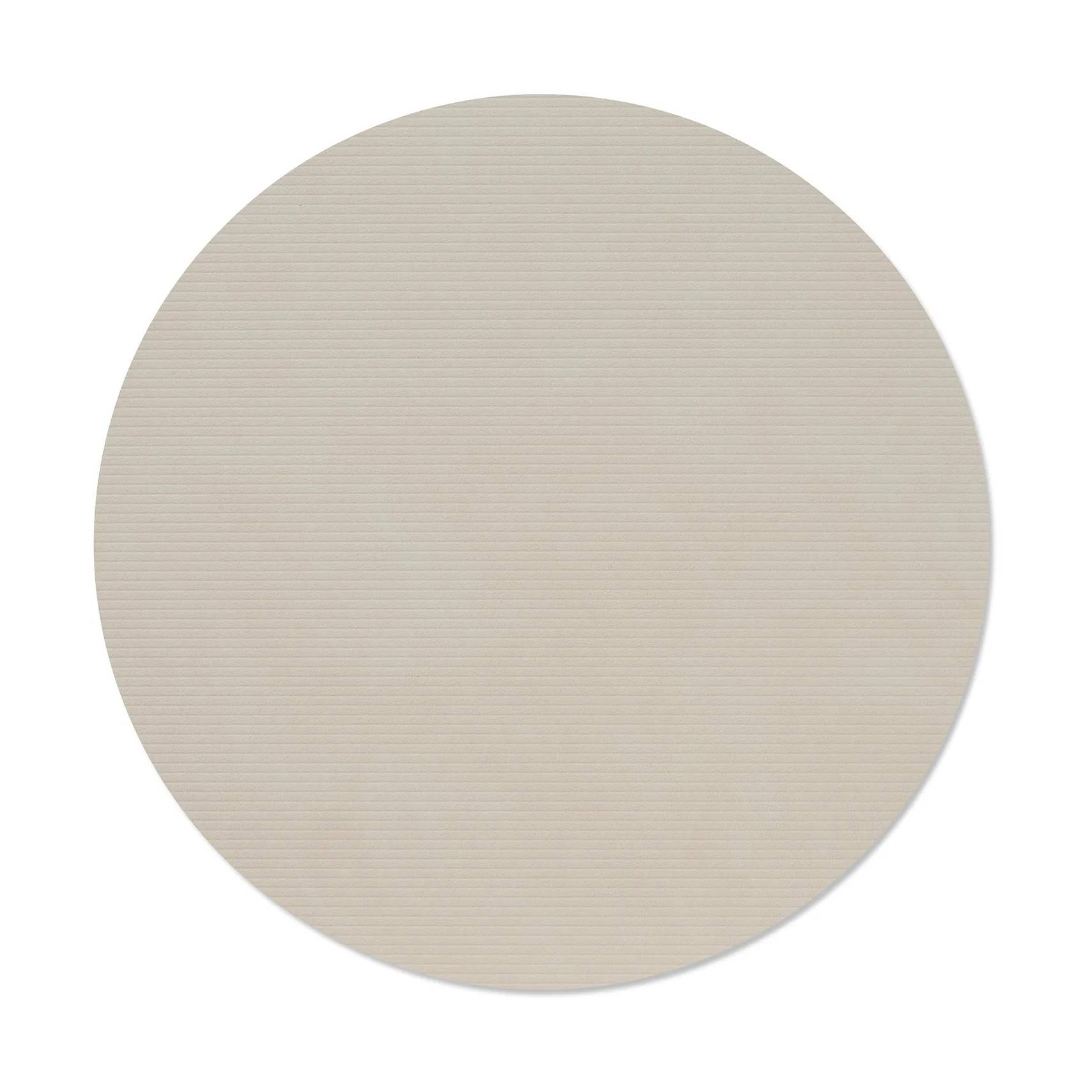 LIND DNA Corduroy bordstablett Oyster white, circle, L - Vit