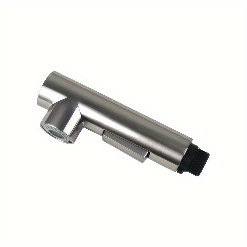 TEMU 2-function Pull-down Sprayer Head For Kitchen Sink Faucet - Dual Spray (bubbling Water & Shower), Durable Plastic With Nickel Finish, Single Hole Installation, Contemporary Design, Sink Sprayer