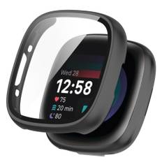Fitbit Versa 4 / Sense 2 skal i härdat glas- Svart