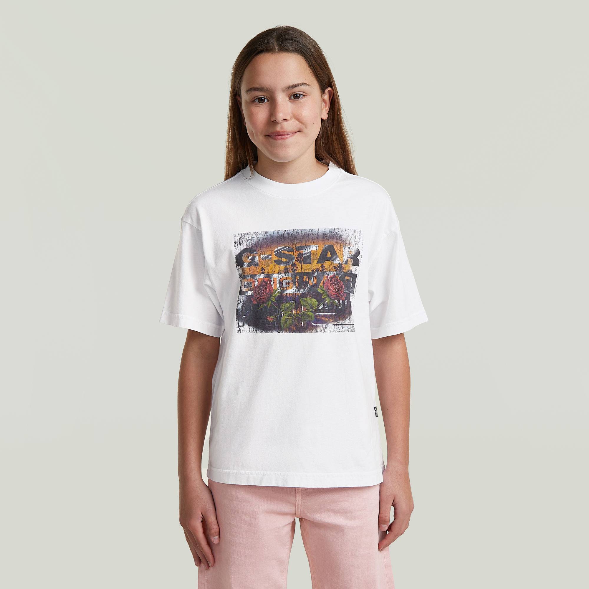 Girls Oversized Top - White - girls
