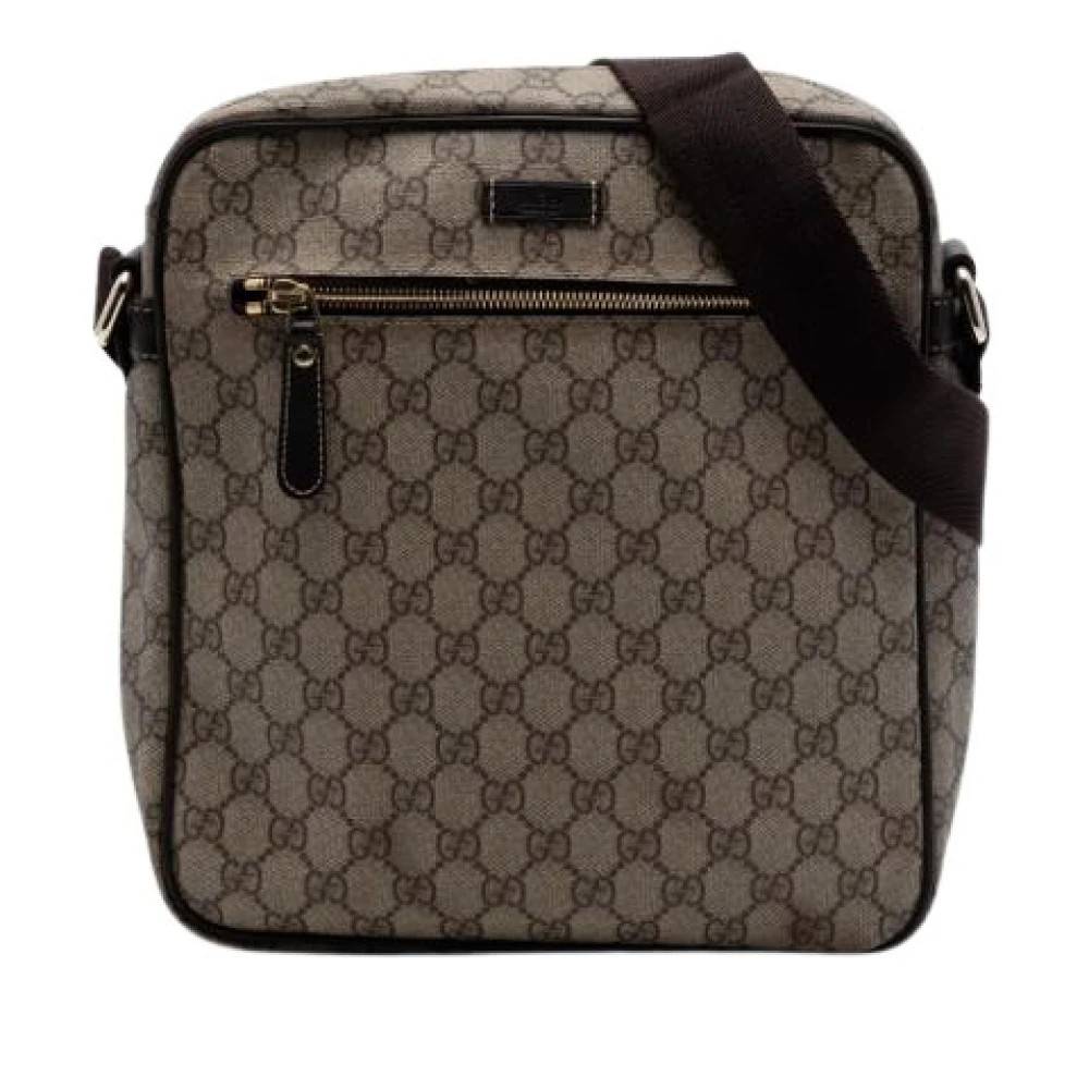 Gucci Vintage Pre-owned Canvas Crossbody Bag - Vintage - Dame - Brun - ONE SIZE - Uld