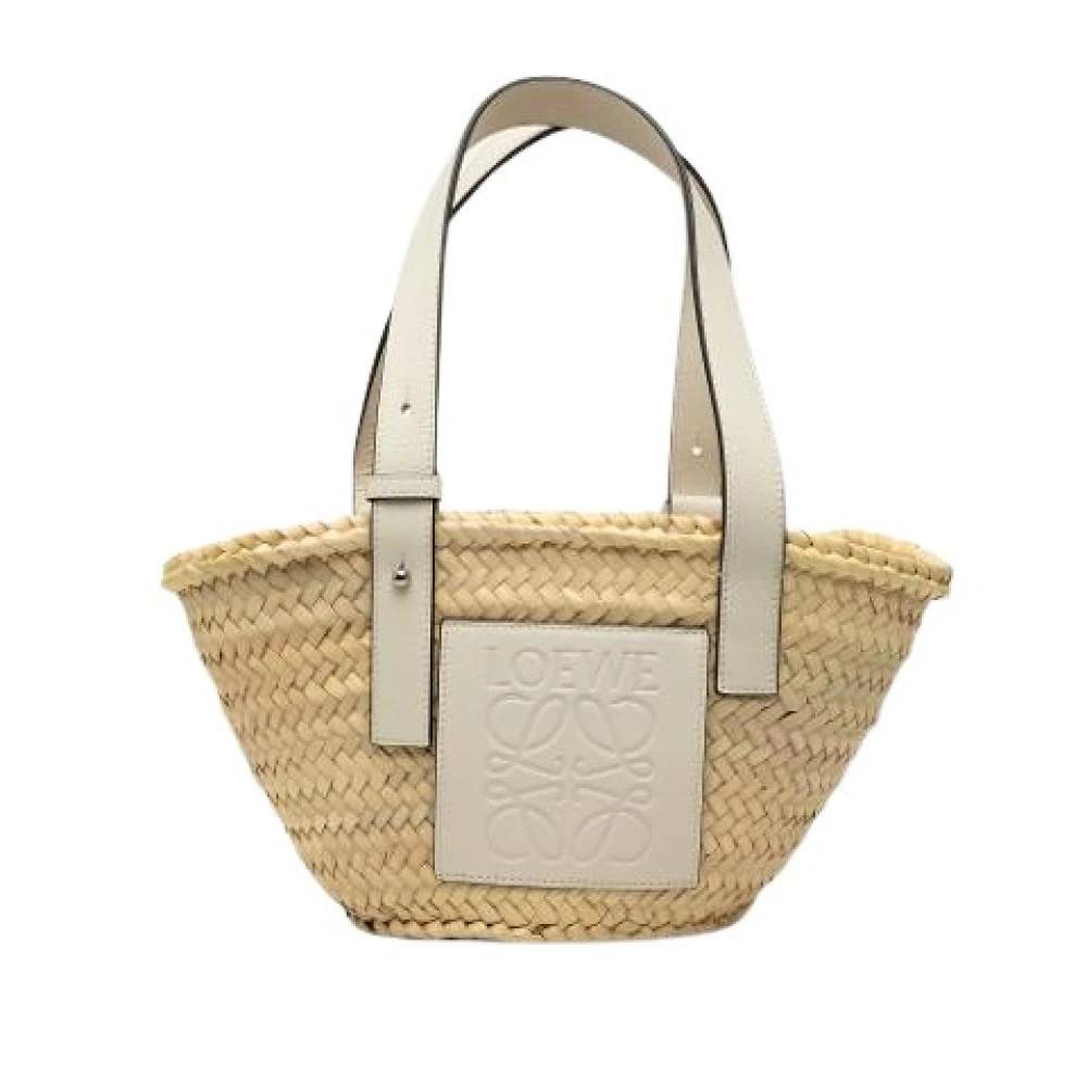 Loewe Pre-owned - Pre-owned Raffia Tote Bag Vintage - Dam - ONE Size - Läder