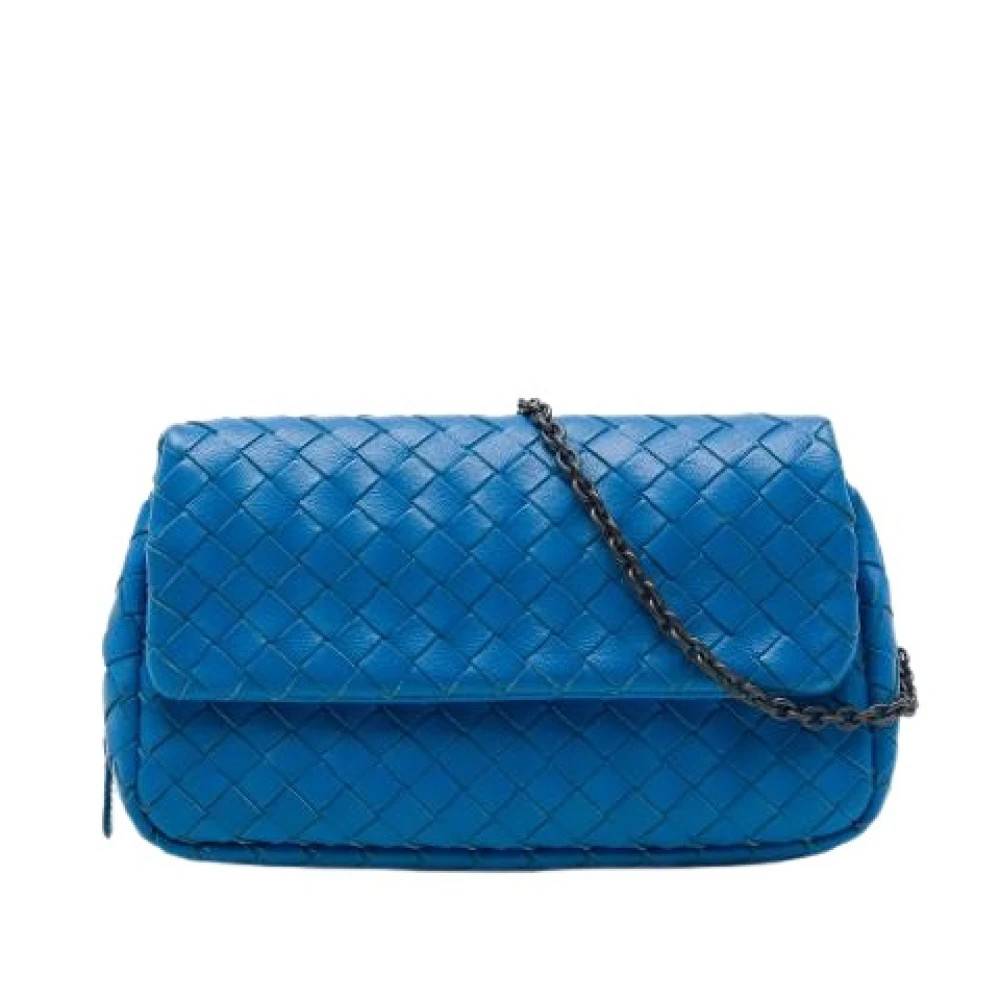 Bottega Veneta Vintage Pre-owned Vævet Læder Crossbody Taske - Vintage - Dame - Blå - ONE SIZE - Læder