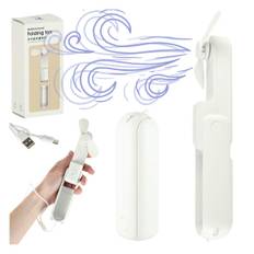 Mini håndventilator foldbar USB hvid