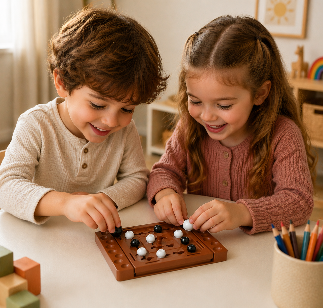 Touch Flip Chess – Tänk & Interaktivt – Brädspel | Pedagogiska Träleksaker (size)