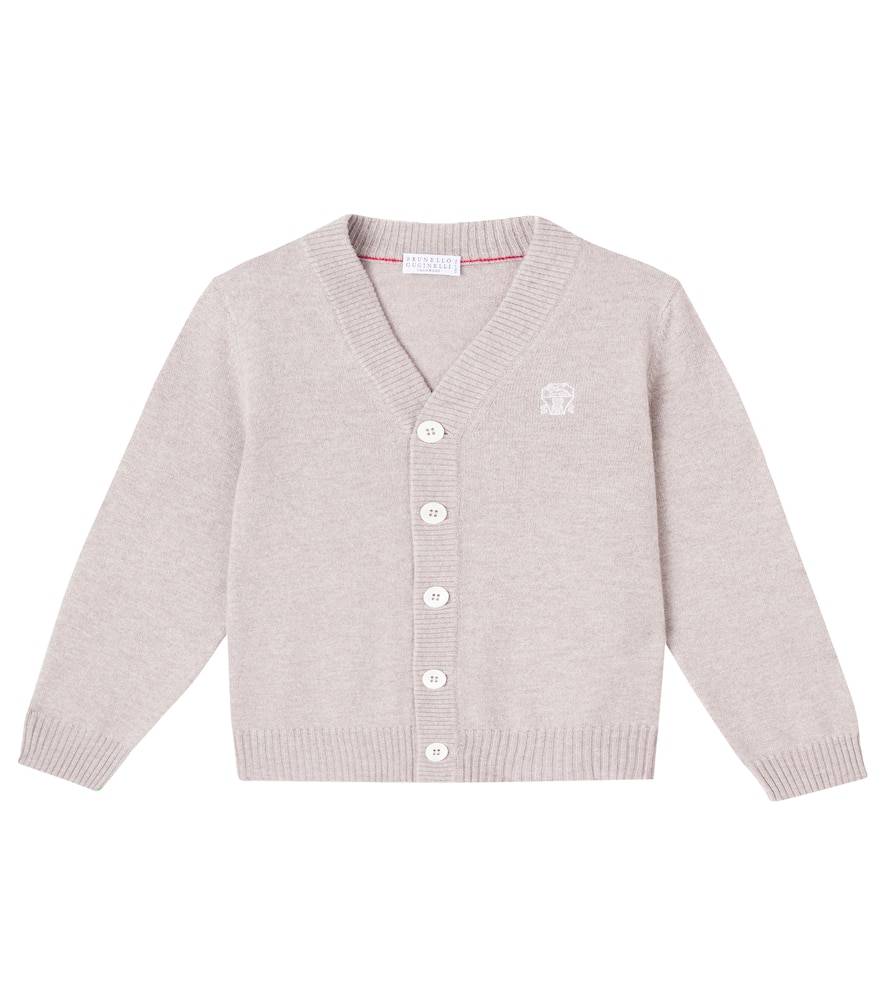 Brunello Cucinelli Kids Embroidered cashmere cardigan