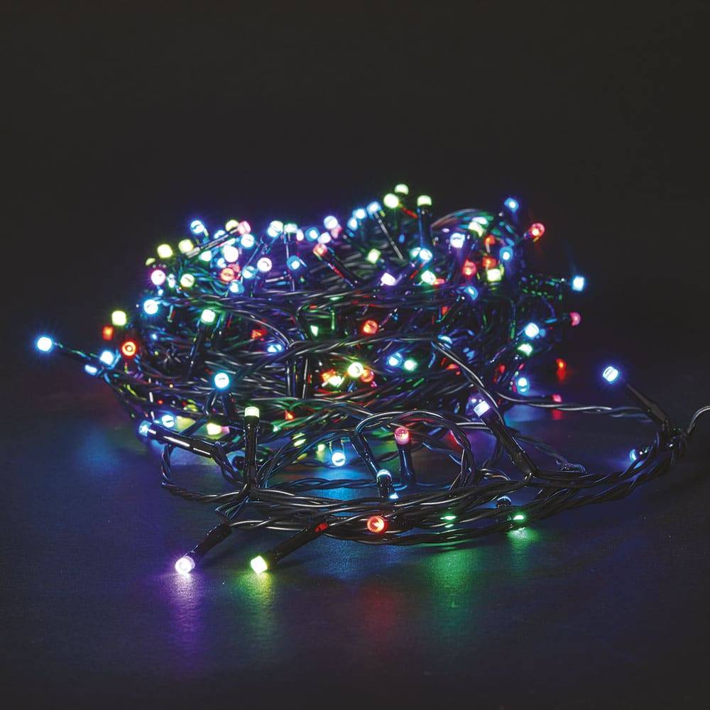 Dacore RGB Multi Lyskæde 100 LED 12 Farver - 13,9 Meter.