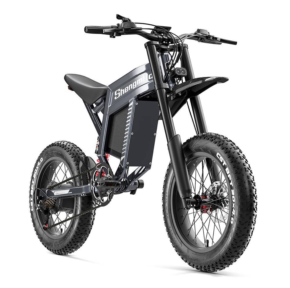 Shengmilo S900 Electric Bike - 1500W Motor, 60V 30Ah Battery, Extended Range, 20x4.0 Tires svart