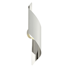 Lumiere Fincham Large 8w LED Wall Light in White &amp; Polished Chrome
