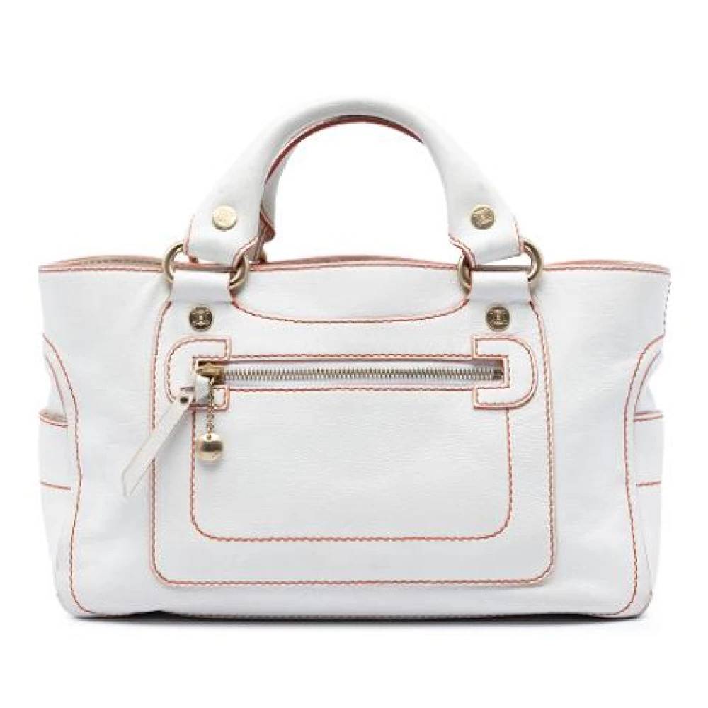 Celine Vintage Pre-owned Boogie Håndtaske - Vintage - Dame - Hvid - ONE SIZE - Læder
