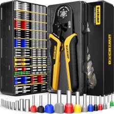 DxCRIMP Crimptång - Krymptång ändhylsor Set - Självinställande Crimptång med 22 stilar isolerad, oisolerad och twin-ändhylsor För 0,25-6mm² ändhylsor crimp Tång - Krimptänger - Kabelskor Presstång
