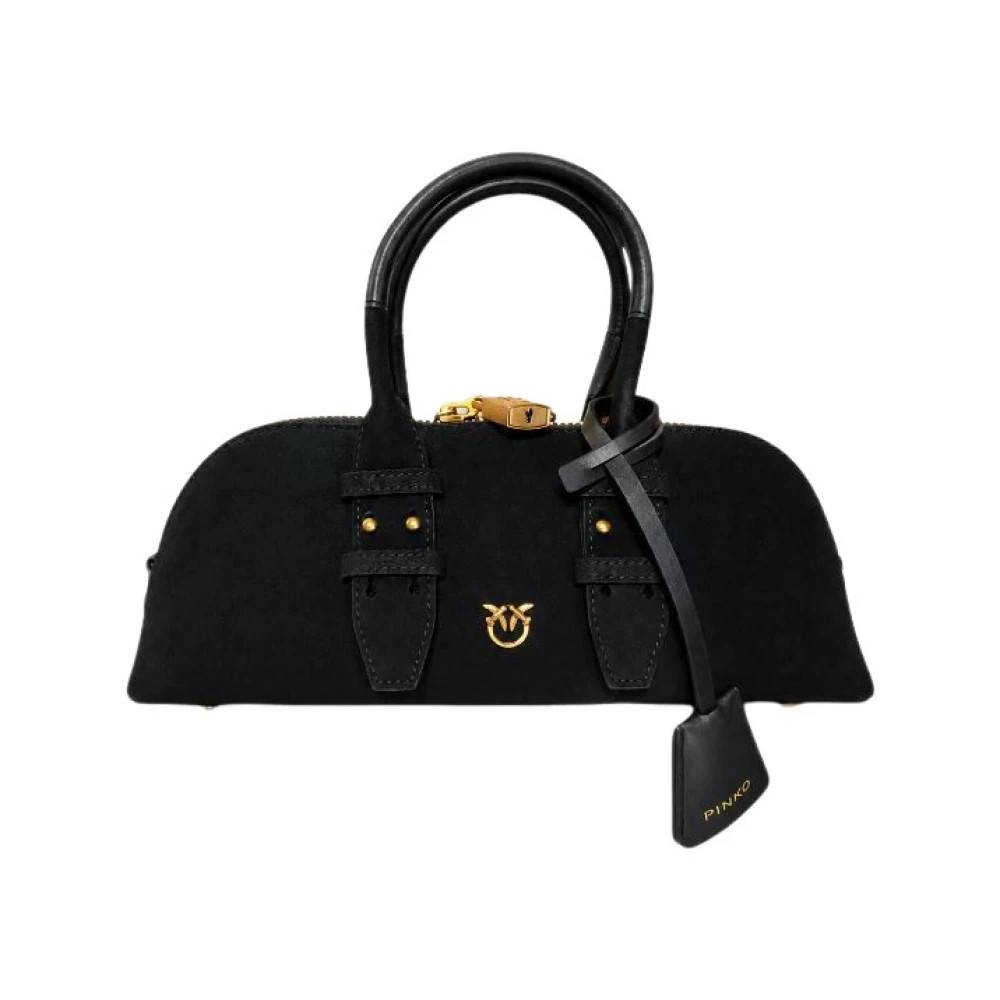 PINKO Bowling Håndtaske - Tasker - Dame - Sort - ONE SIZE - Uld