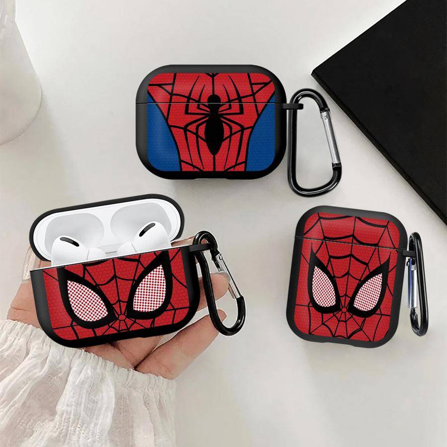 Earphone Cases Cover Case For Airpods 1 2 Pro3 3 4 Pro Pro2 Black Spider Design