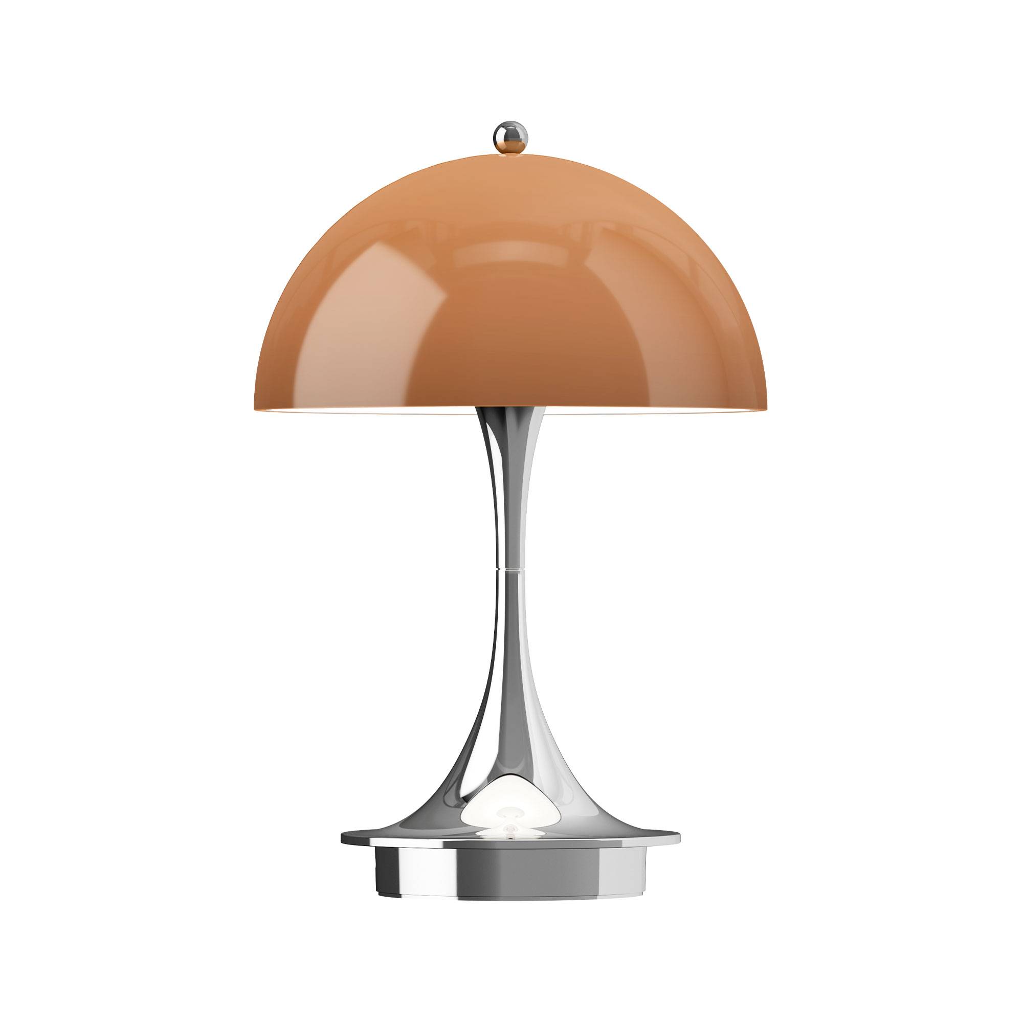 Louis Poulsen Panthella 160 Portable af Verner Panton Original Opal Brown, Chrome.
