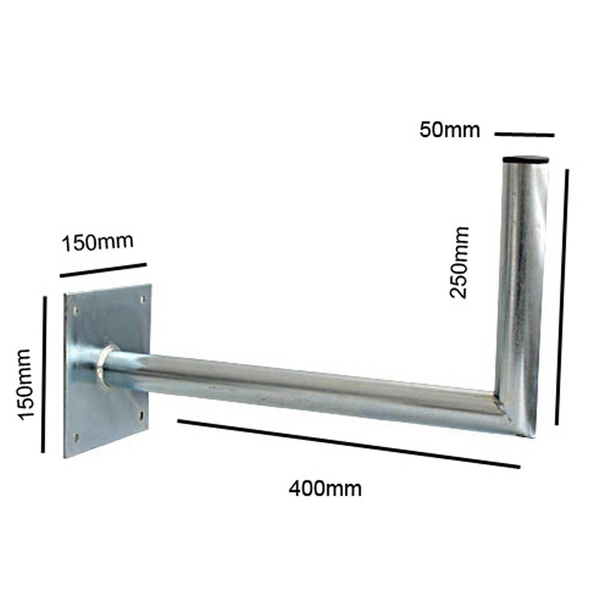 Kraftigt Väggfäste för Parabol & Antenn – Välj 15 cm, 25 cm, 30 cm, 40 cm, 50 cm eller 60 cm (Välj variant: 40 cm avstånd från väggen)