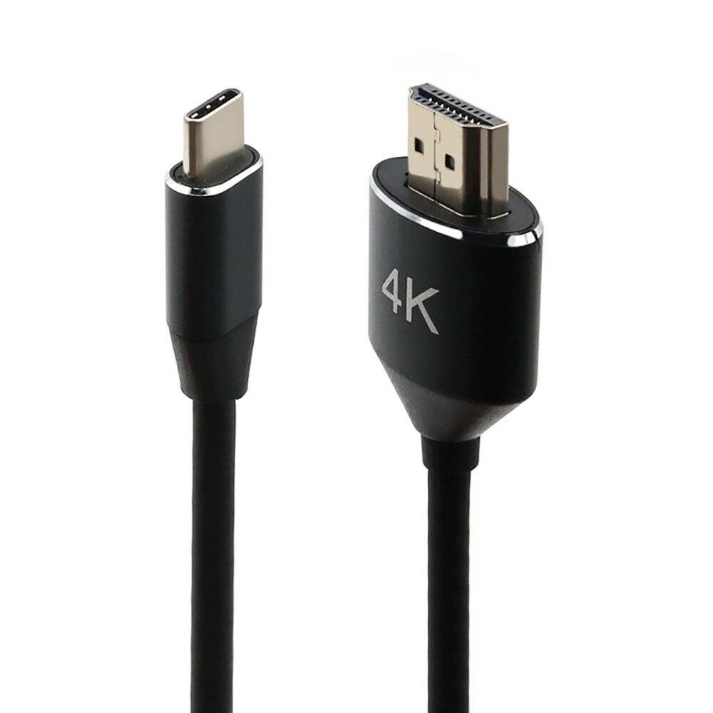 2m USB3.1 HDMI-kompatibel 4K Typ C till HDMI HD-videokabeladapter för Huawei MacBook Pro usb c-kabel