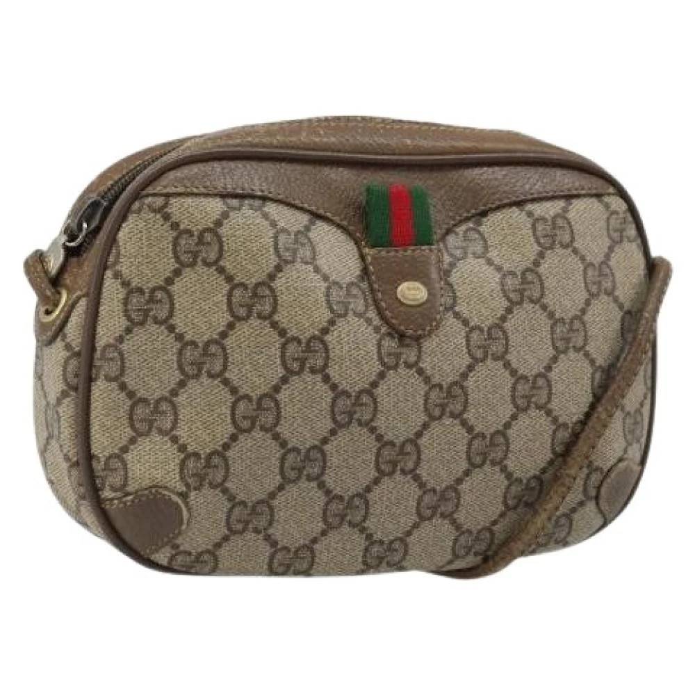 Gucci Vintage Pre-owned Vintage GG Canvas Skuldertaske - Vintage - Dame - Beige - ONE SIZE - Uld