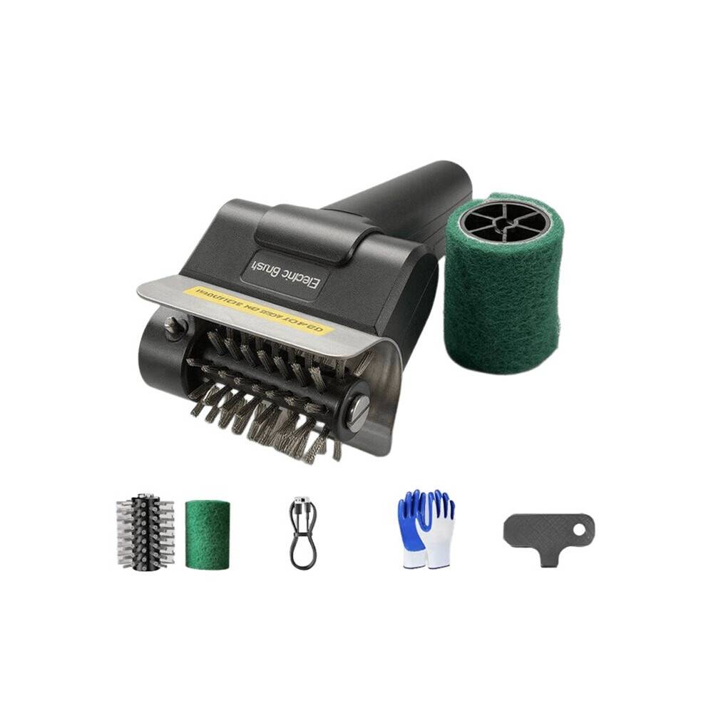 Electric Grill Brush Rechargeable BBQ Net Cleaner Brush Heavy Duty Scrubbing Brush for Camping Picnic Barbecue Grills