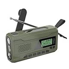 Feriany Bluetooth radio/FM-radio nödradio inbyggt batteri 4500 mah radiomottagare med solvevhållare utomhusradio