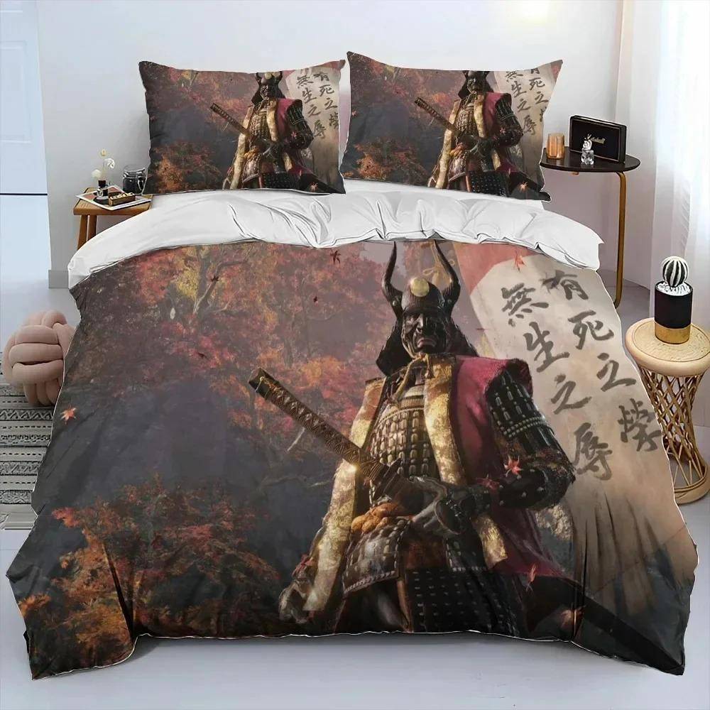 3D-tryck S-Sekiro Shadows Die Twice Spel Sängkläder Set Påslakan Sängset Täcke Örngott Täcke king Queen Size EU Single 135x200cm