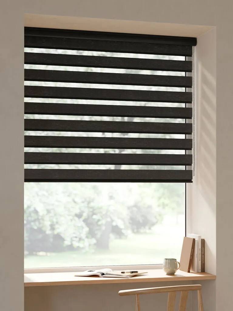 ALSTEN Rullegardin Duo ALSTEN 220x180cm m/kassette sort