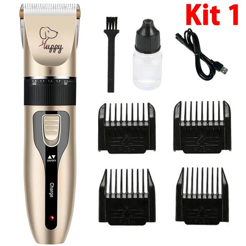 Professional Rechargeable Pet Grooming Clipper Kit for Dogs & Cats - Kit 1 / SP