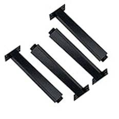 Möbler ben 4pcsniture ben aluminum, justerbara bordsben, metallskåp fötter, ersättningsniters ben, soffbordsfötter, sängben, för soffben skriver säng stiger/svart/18 cm