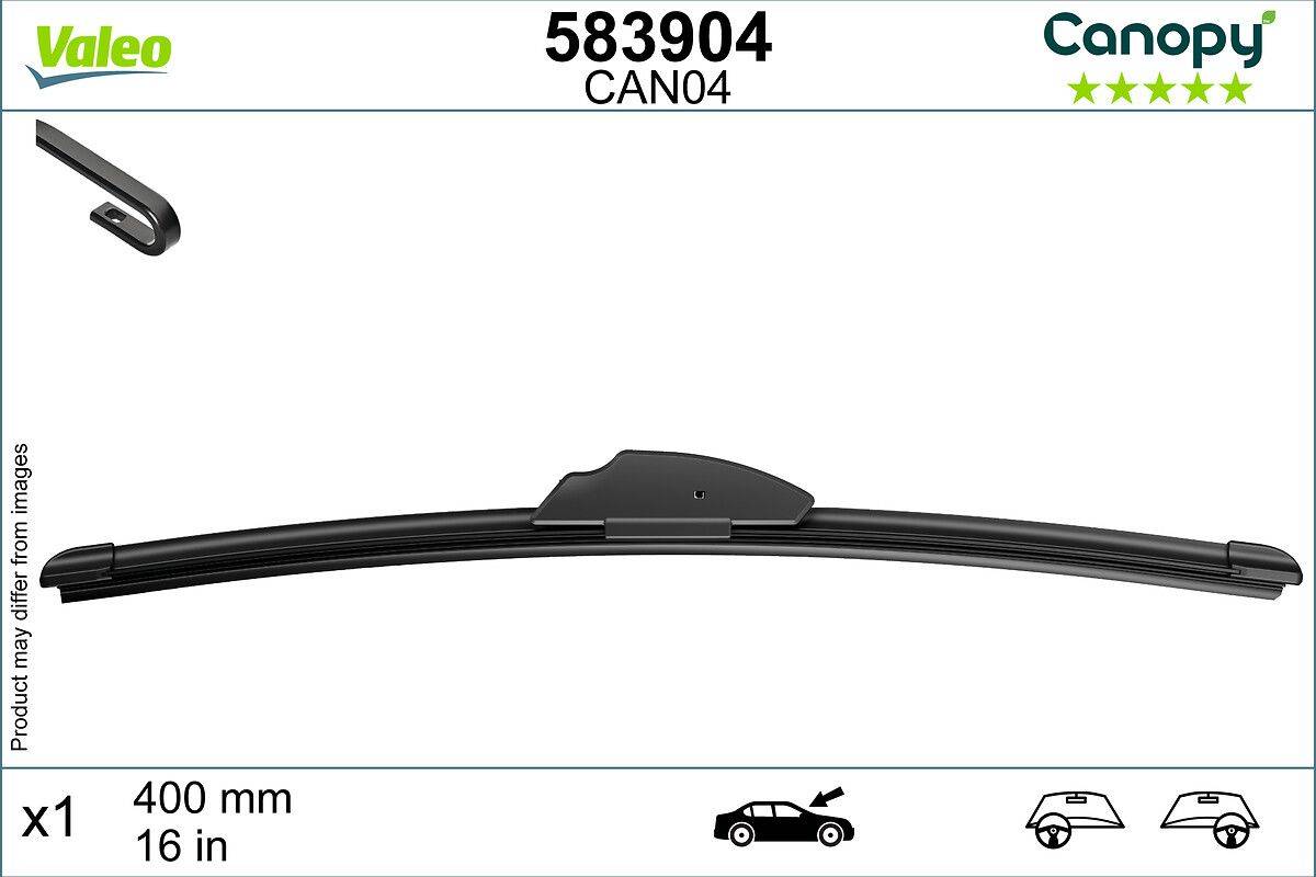 VALEO Torkarblad CANOPY UPGRADE 583904 - Alfa romeo - Chevrolet - Daewoo - Daihatsu - Dodge - Fiat - Honda - Hyundai