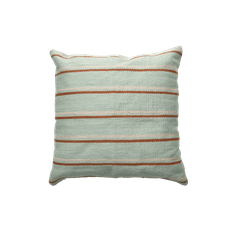 Recycle stribede puder 60 x 60 cm - Peach/ blue