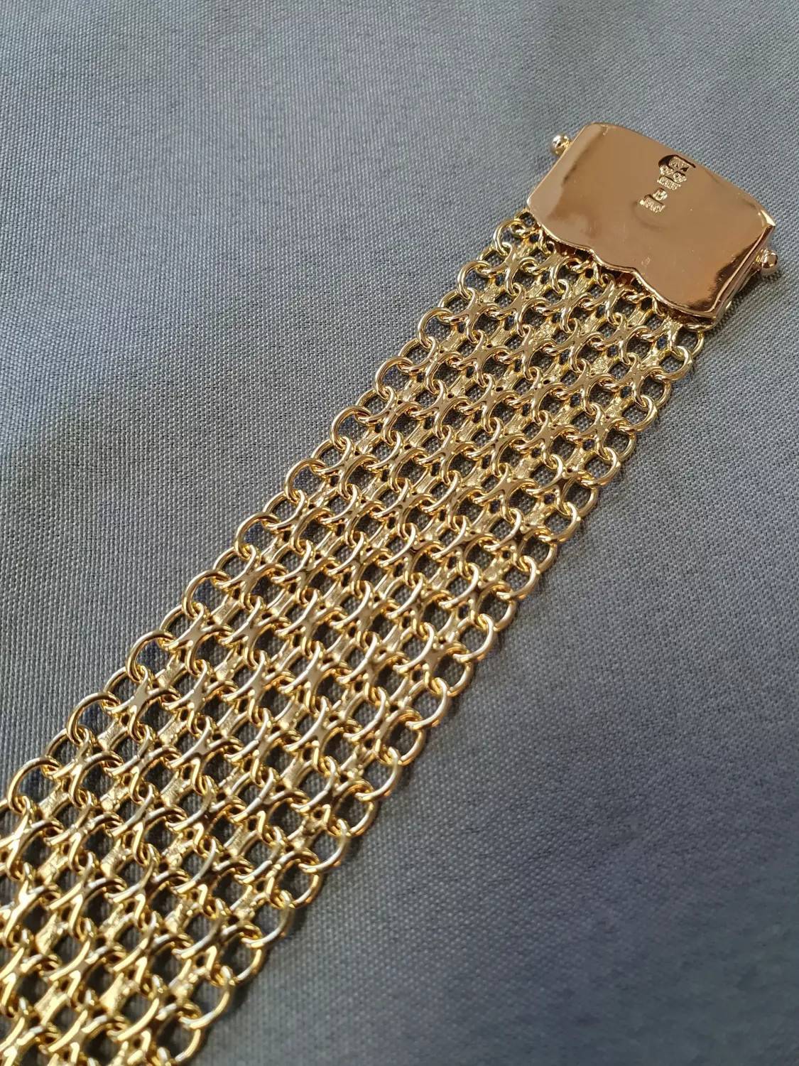 X-länk sexradigt armband 20,5cm 70,7gr 18K