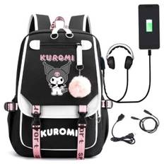Kuromi rygsæk børne rygsække rygsæk 1 stk sort/hvid 2