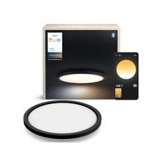 Philips Hue Aurelle – Kvadratisk Panel SQ L Sort Loftlampe – White Ambiance (uden dæmper) - Fri fragt og klar til levering - Prismatch