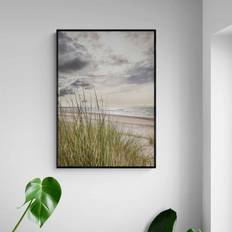 Akustik billede Havet ved Lyngby 80x112 cm, Sort