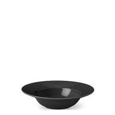 Rhombe Earth Dyb Tallerken Ø24.5 Cm Slate Home Tableware Plates Deep Plates Black Lyngby Porcelæn