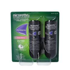 Nicorette Quickmist Cool Berry 2 x 150 doser mundhulespray, opløsning