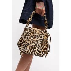 Leopard GANNI Bou Bucket Bag