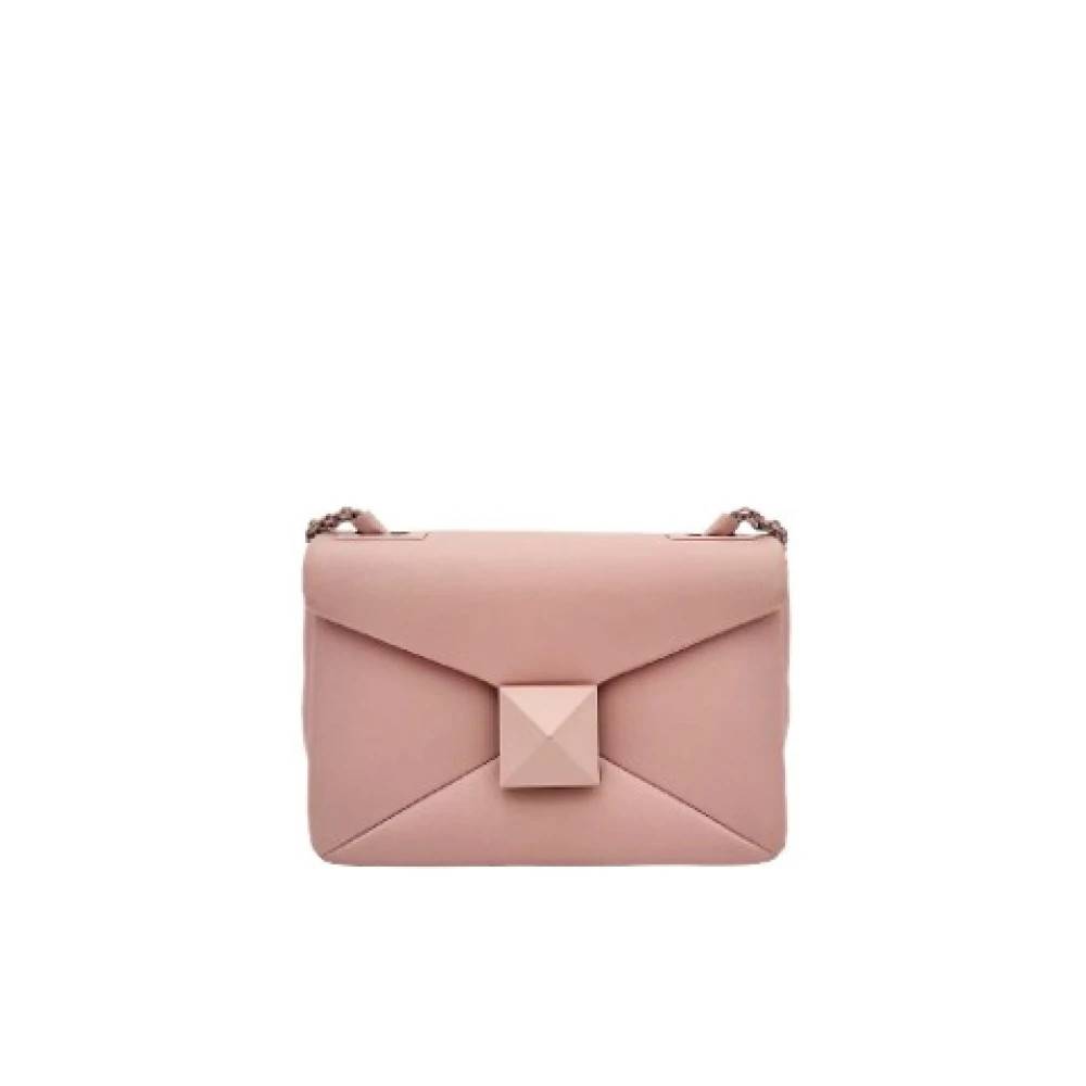 Valentino Vintage Pre-owned Læder Crossbody Taske - Vintage - Dame - Lyserød - ONE SIZE - Læder