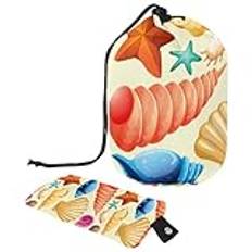 Eslifey Resesminkväskor tunna makeupväska, multifunktionella toalettväskor rund organiserare förvaringsficka, rolig retro bil bryta jorden, Flerfärgad 5, 9.9x6.9in/25.2x17.6cm