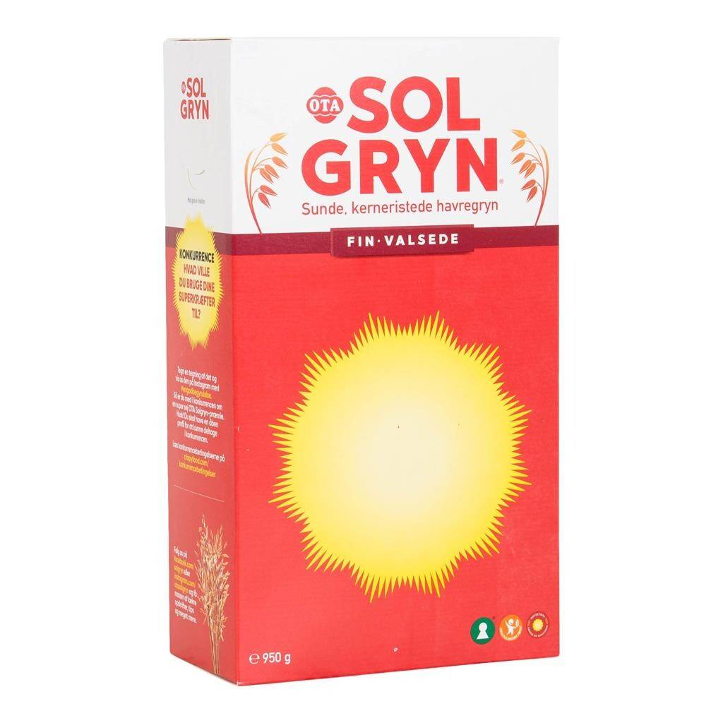 Ota Solgryn, fin valsede havregryn - 950 gr.