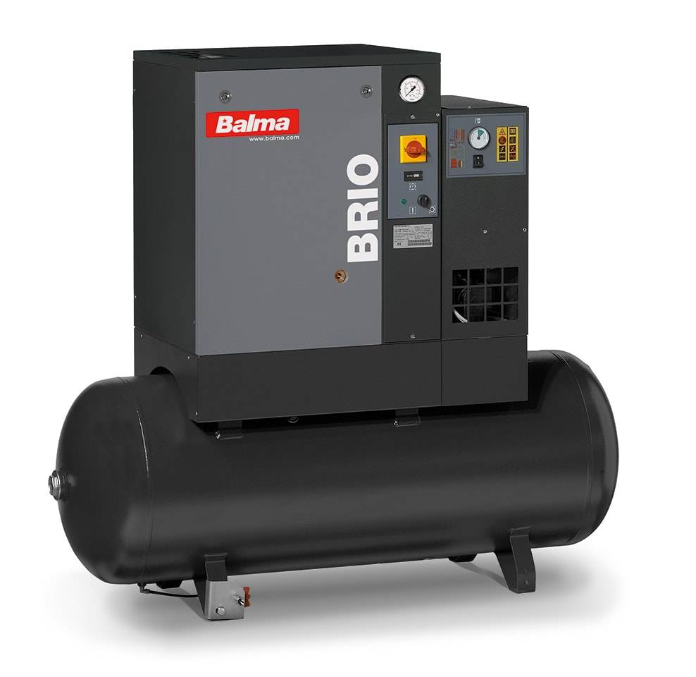 Balma Skruvkompressor Brio.E 3kW 10 bar 200 l med kyltork