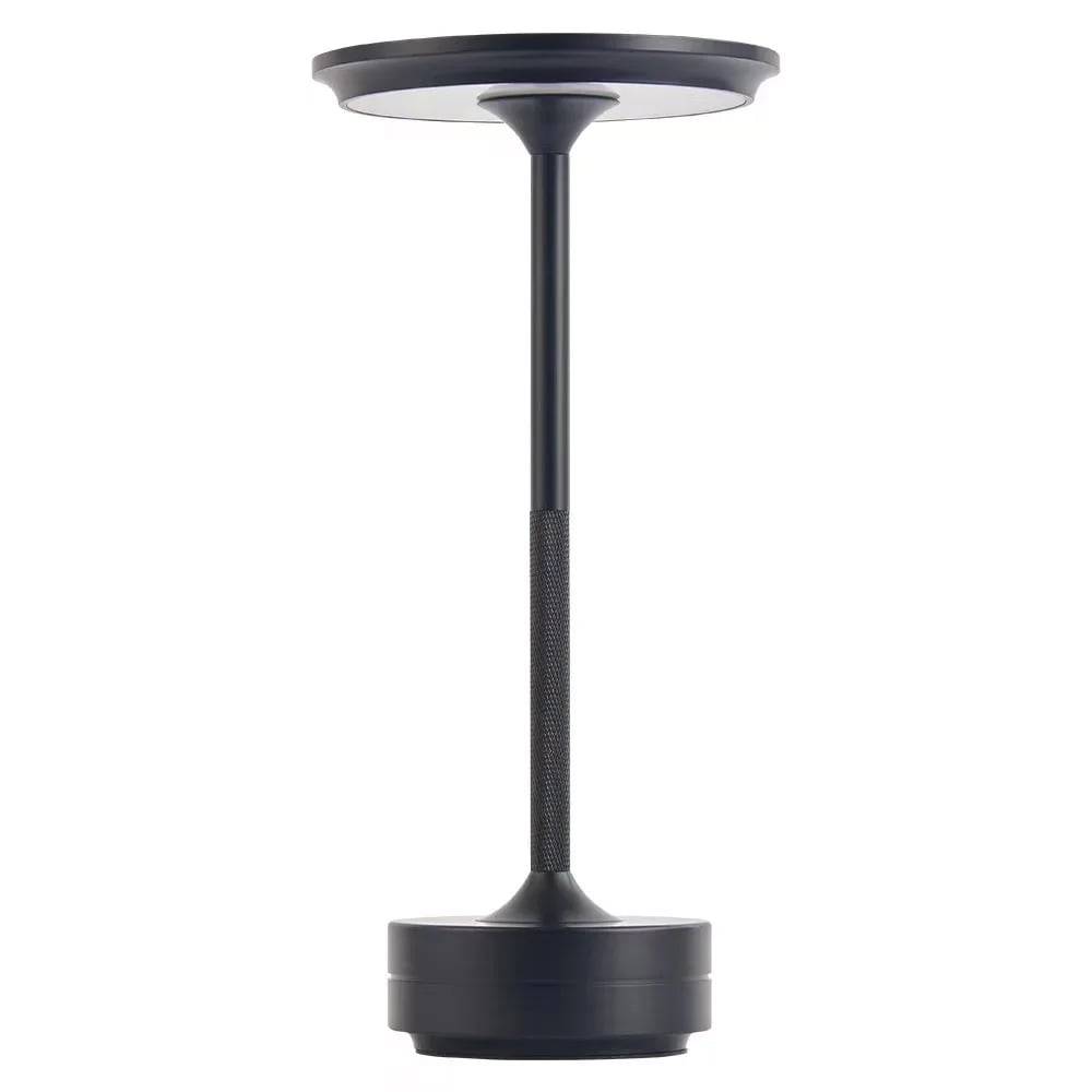 Trådlös Bordslampa i Metall - Uppladdningsbar LED Industriell Design Svart
