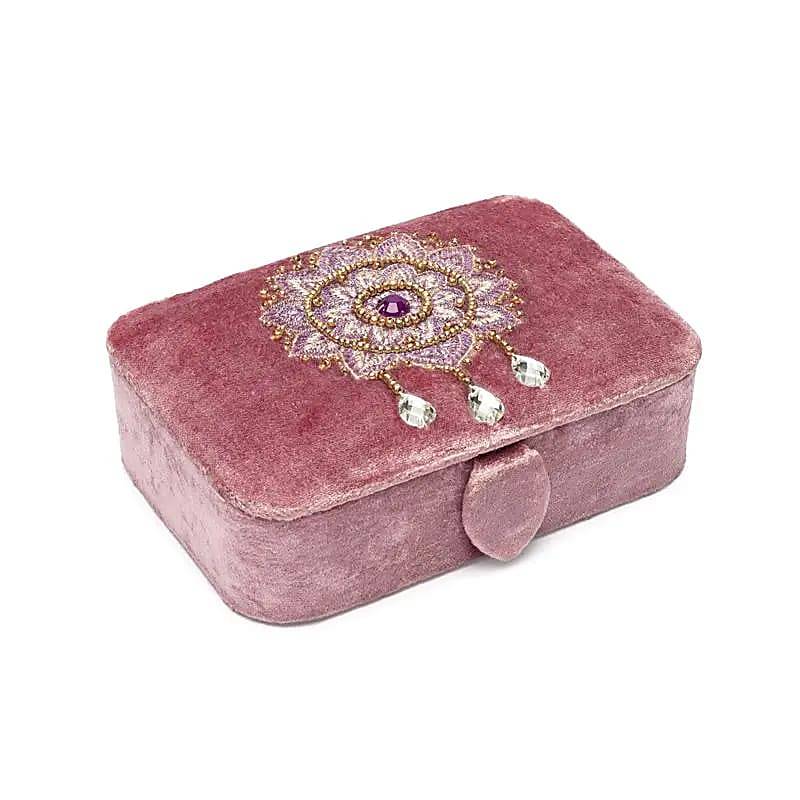 Smycken / tarotask sammet lila med Mandala