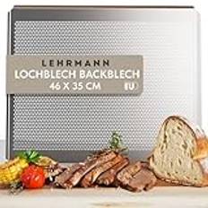 LEHRMANN Bakplåt 46 x 35 cm baguettplåt hålplåt pizzablåt kakplåt Kompartibel/Ersättning för ugn Siemens Bosch Neff